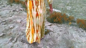 Indian Village Wife And Husband Captured Outdoors In Intimate Encounter