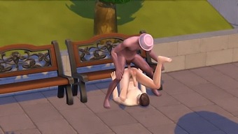 Schwule Männer Betreiben Sexuelle Aktivitäten In Einem Öffentlichen Park Im Spiel Sims 4