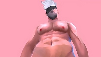 큰 자연 가슴을 가진 애니메이션 여자가 카카시의 큰 자지를 반복적으로 즐깁니다