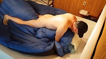Friends Share A Passionate Moment On The Bed, Resulting In A Comforter Covered In Cum
